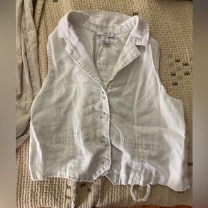 Halston Vest Style Blouse